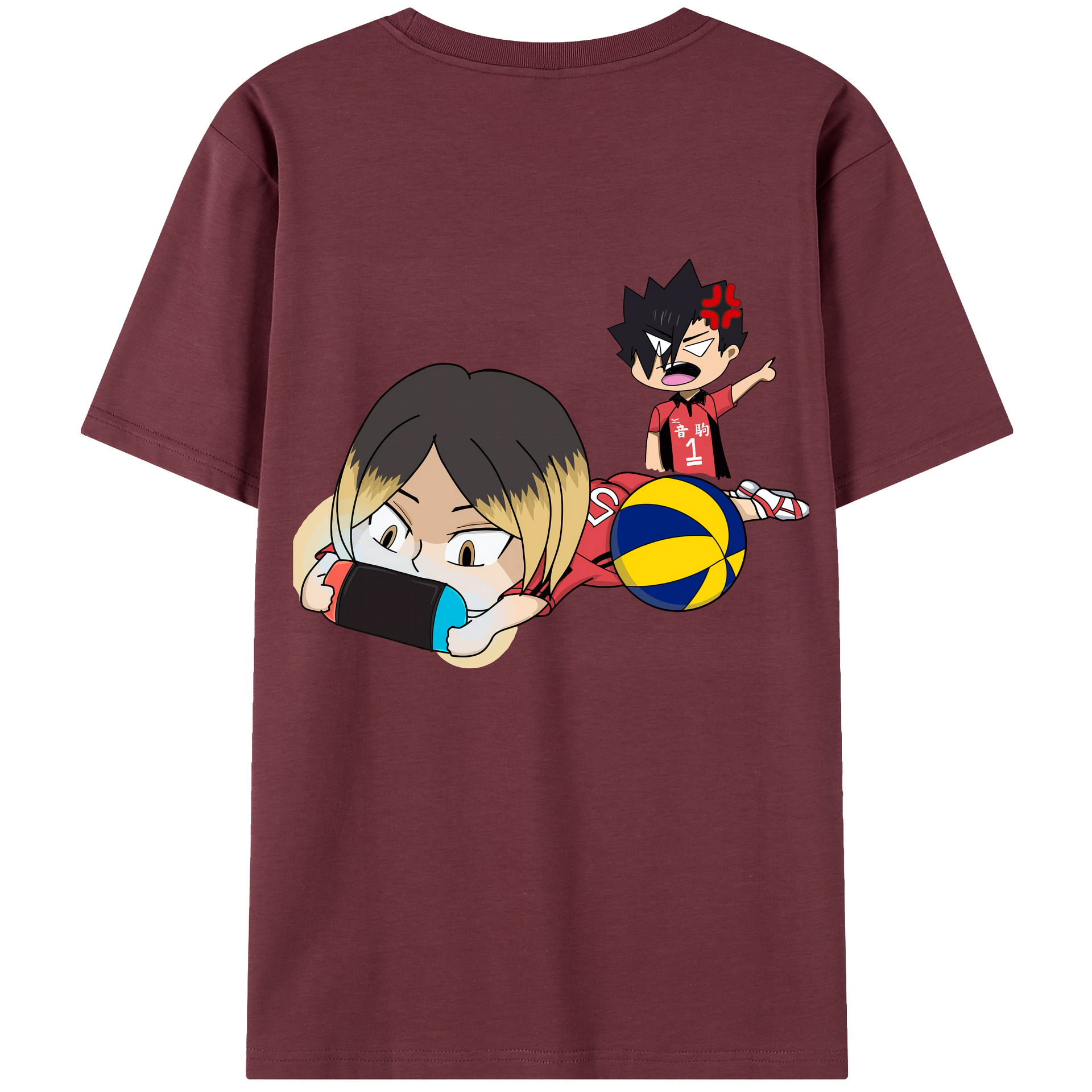 （画像用） ハイキュー!! Haikyu!! 綿100％半袖Tシャツ（背面プリント）